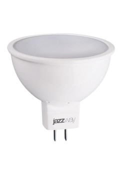 Лампа светодиодная PLED-ECO 5Вт JCDR MR16 3000К тепл. бел. GU5.3 400лм 220-240В JazzWay 1037077A