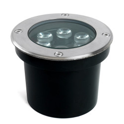 Светодиодный светильник тротуарный (грунтовый) Feron SP2802, 6W, AC/DC12-24V, низковольтный, 3000К, металлик, D120*H90mm, вн.диаметр: 90mm, IP67