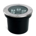 Светодиодный светильник тротуарный (грунтовый) Feron SP2802, 6W, AC/DC12-24V, низковольтный, 3000К, металлик, D120*H90mm, вн.диаметр: 90mm, IP67