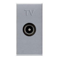 Розетка телевизионная TV 1мод. Zenit прост. механизм серебр. ABB 2CLA215070N1301