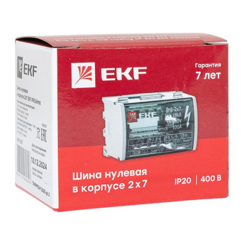 Шина нулевая в корпусе (2x7) EKF