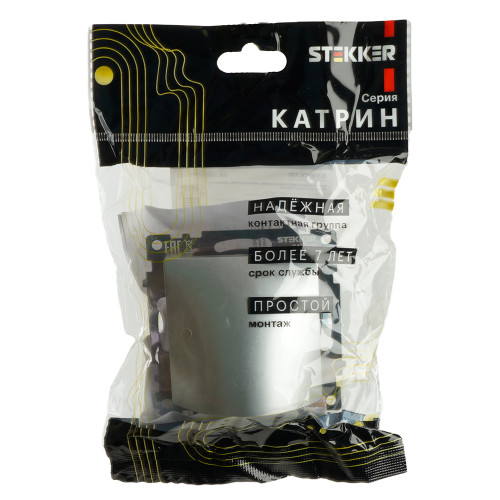 Кабельный вывод (механизм), STEKKER, серия Катрин, серебро, GLS00-7116-03 Кабельный вывод (механизм), STEKKER, серия Катрин, серебро, GLS00-7116-03