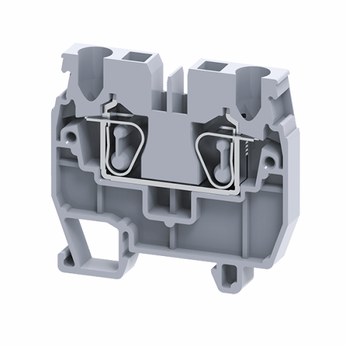 Мини-клемма проходная пружинная OptiClip CXM-2,5-I-24A-(0,2-2,5)-серый