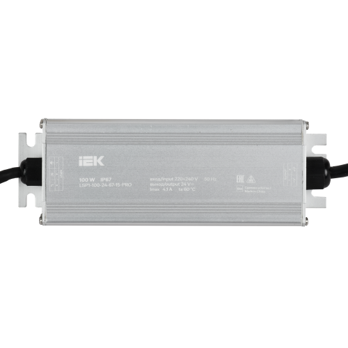 Драйвер LED ИПСН-PRO 100Вт 24В блок - шнуры IP67 IEK