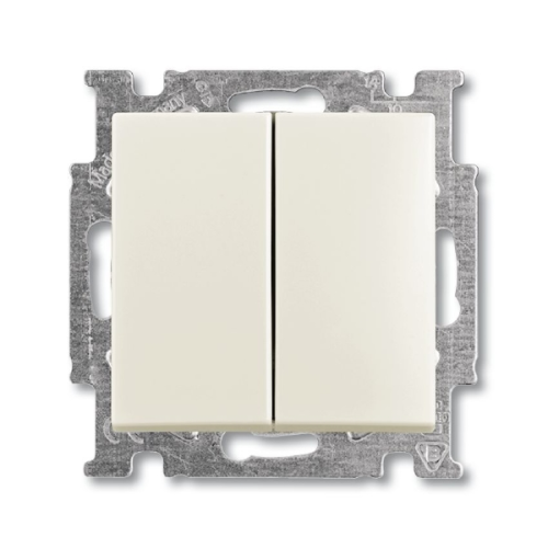 Выключатель 2-кл. 1п СП Basic 55 10А IP20 с клавишей механизм chalet-white ABB 2CKA001012A2187
