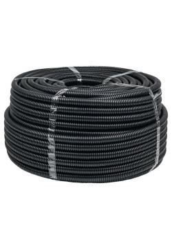 Труба гофр. безгалог. FRHF с протяжкой d63 мм (15 м) черн. EKF-Plast