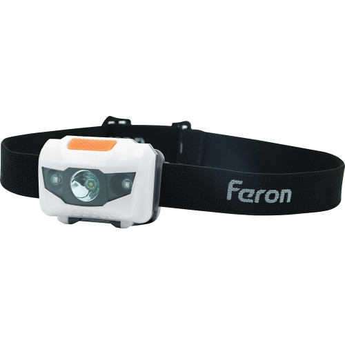 Фонарь налобный Feron TH2302 на батарейках 3*AAA, 1LED+2RED IP44, пластик Фонарь налобный Feron TH2302 на батарейках 3*AAA, 1LED+2RED IP44, пластик