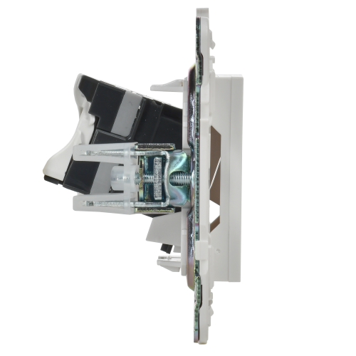 SKANDY Розетка двойная TV+RJ45 кат.5E SK-A14W арктический белый IEK SKANDY Розетка двойная TV+RJ45 кат.5E SK-A14W арктический белый IEK