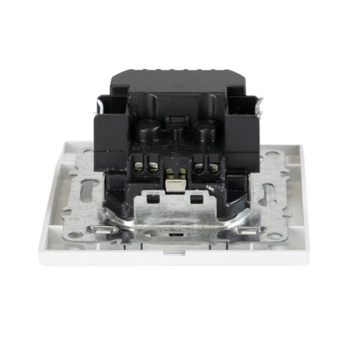 Минск Розетка 1-мест. СП с/з 16А бел. с защ. штор. с 2 USB 2,1А EKF