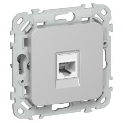 FLITE Розетка компьютерная RJ45 категория 5Е UTP РК5е-1-0-ФлА алюминий IEK