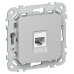FLITE Розетка компьютерная RJ45 категория 5Е UTP РК5е-1-0-ФлА алюминий IEK