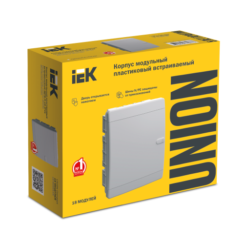 UNION Compact Корпус пластиковый ЩРВ-П-18 IP41 белая дверь IEK