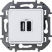 INSPIRIA Зарядное устройство USB А+С 3000мА 5Вбелый INSPIRIA Зарядное устройство USB А+С 3000мА 5Вбелый