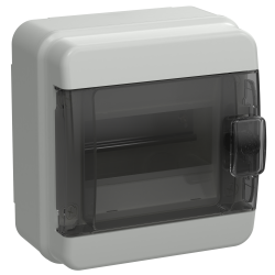 TEKFOR Корпус пластиковый КМПн-6 IP65 черная прозрачная дверь IEK