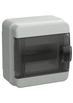 TEKFOR Корпус пластиковый КМПн-6 IP65 черная прозрачная дверь IEK