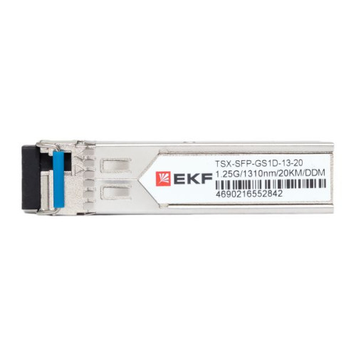 SFP модуль 1,25 Гбит одинарное одномодовое оптоволокно Tx1310нм/Rx1550нм 20км TSX EKF