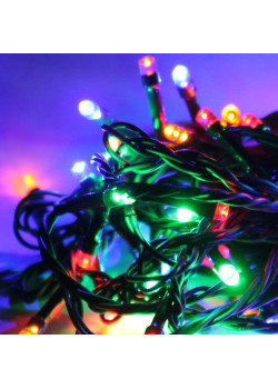 Гирлянда светодиодная 50LED провод 6.5м 8 режимов мигания Космос KOC_GIR50LED_RGB