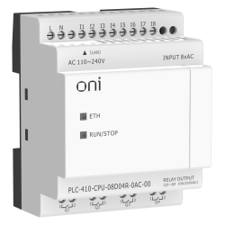 ПЛК 410 Модуль ЦПУ 8 DI 4 RO 220В AC с Ethernet портом без экрана ONI