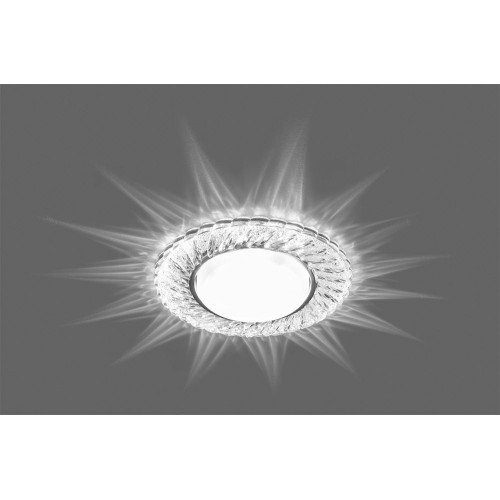 Светильник встраиваемый с белой LED подсветкой Feron CD4021 потолочный GX53 без лампы прозрачный Светильник встраиваемый с белой LED подсветкой Feron CD4021 потолочный GX53 без лампы прозрачный