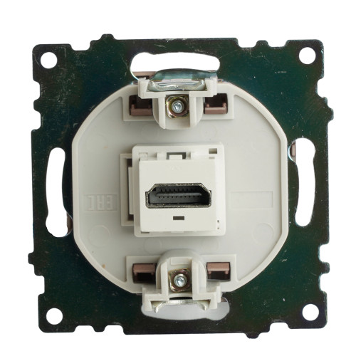 Розетка HDMI 2.1, Type A (механизм), STEKKER GLS00-7118-04, серия Катрин, шоколад Розетка HDMI 2.1, Type A (механизм), STEKKER GLS00-7118-04, серия Катрин, шоколад