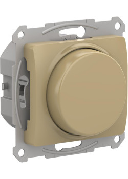 GLOSSA СВЕТОРЕГУЛЯТОР (диммер) поворотно-нажимной, LED, RC, 400Вт, механизм, ТИТАН