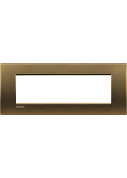 LivingLight Рамка прямоугольная, 7 модулей, цвет Бронза