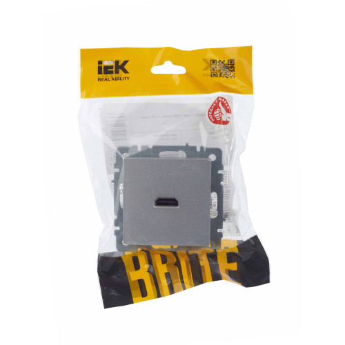 BRITE Розетка HDMI РHDMI-0-БрА алюминий IEK BRITE Розетка HDMI РHDMI-0-БрА алюминий IEK