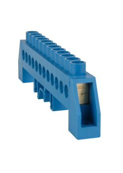 Шина нулевая  в комбинированной изоляции OptiKit BB-F-PE-DIN-12-8х12-желтый