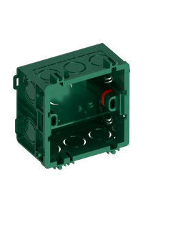 Systeme Infinity, Коробка установочная 86х86 мм, стыкуемая, для сплошных стен, Зеленый
