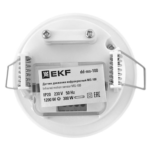 ИК датчик движения встраив. 1200Вт 360гр. до 6м IP20 MS-100 EKF