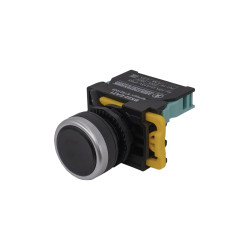 ВК22-EА21-65У1, чёрный, 1НО, цилиндр, d22мм, IP65, выключатель кнопочный  (ЭТ)