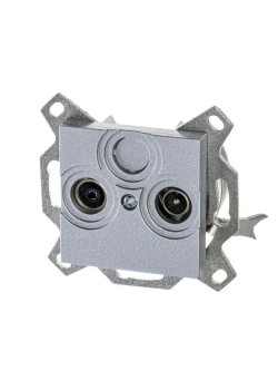 Розетка телевизионная проходная TV/R Levit 7дБ серебр. ABB 2CHH083607A6070