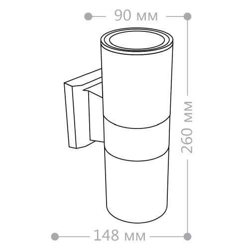 Светильник садово-парковый Feron DH0702, на стену вверх/вниз, 18W 2*E27 230V, серый Светильник садово-парковый Feron DH0702, на стену вверх/вниз, 18W 2*E27 230V, серый