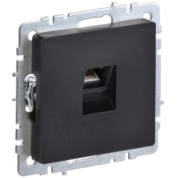 BRITE Розетка компьютерная RJ45 кат.6 РК11-БрЧ черный IEK