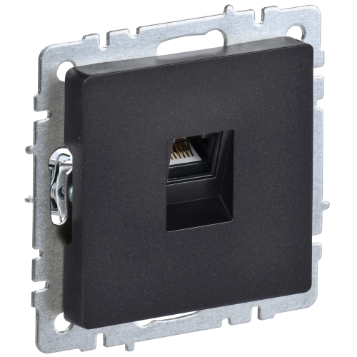BRITE Розетка компьютерная RJ45 кат.6 РК11-БрЧ черный IEK