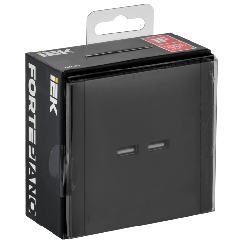 FORTE&PIANO Розетка USB A+A 3,1А FP149 черный IEK FORTE&PIANO Розетка USB A+A 3,1А FP149 черный IEK