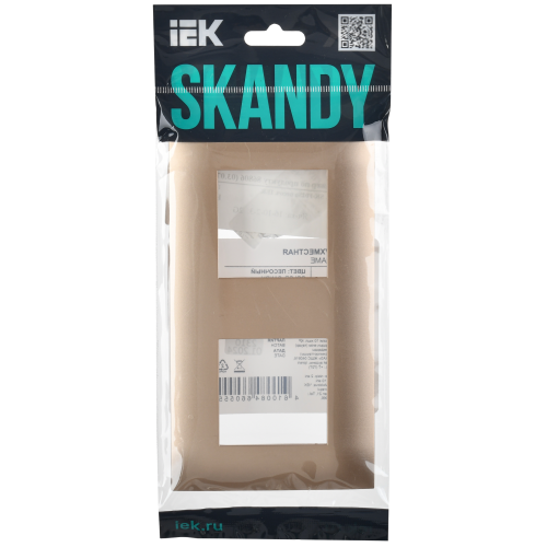 SKANDY Рамка 2-местная SK-F02Sa песочный IEK SKANDY Рамка 2-местная SK-F02Sa песочный IEK