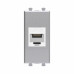 Компьютерная розетка RJ-45 без шторки модульная, кат.6А, Avanti, закаленная сталь, 1 модуль Компьютерная розетка RJ-45 без шторки модульная, кат.6А, Avanti, закаленная сталь, 1 модуль