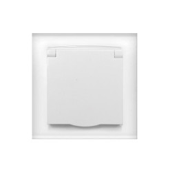 Розетка 1-м СП Бриллиант 16А IP20 с заземл. с крышкой бел. UNIVersal 7947649