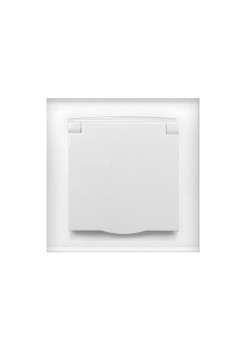 Розетка 1-м СП Бриллиант 16А IP20 с заземл. с крышкой бел. UNIVersal 7947649