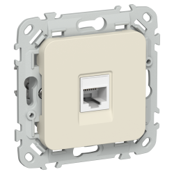 FLITE Розетка компьютерная RJ45 категория 6 UTP РК6-1-0-ФлСл сливочный IEK