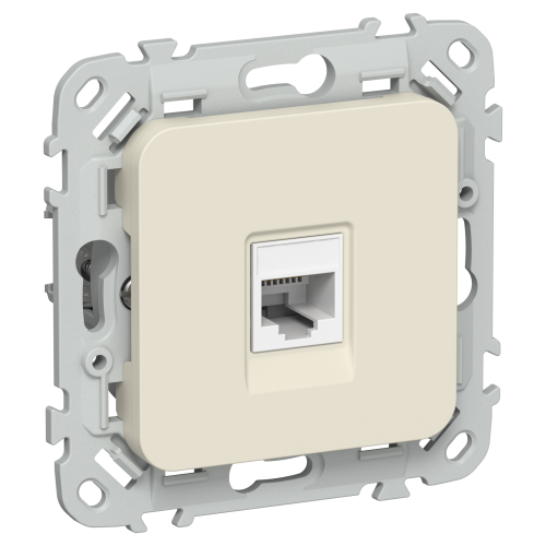 FLITE Розетка компьютерная RJ45 категория 6 UTP РК6-1-0-ФлСл сливочный IEK