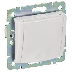VALENA DIY Розетка 1-местная с заземлением с защитными шторками и крышкой 16А IP20 белый