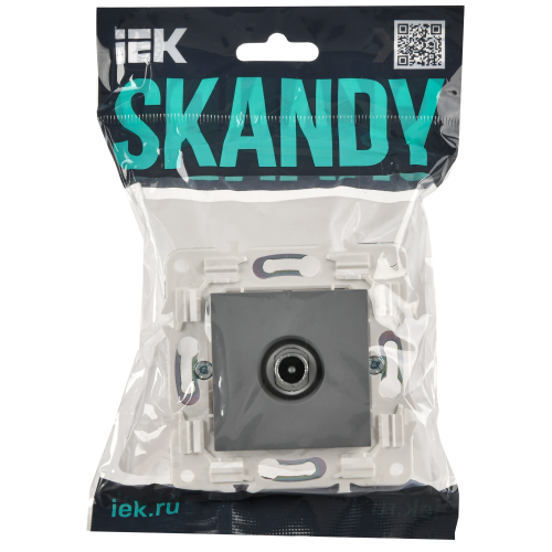 SKANDY Розетка TV проходная SK-A17Gr серый IEK SKANDY Розетка TV проходная SK-A17Gr серый IEK
