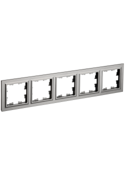 BRITE Рамка 5-местная РУ-5-БрС сталь IEK