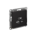 ATLASDESIGN USB РОЗЕТКА А+С, 5В/2,4А, 2х5В/1,2А, механизм, КАРБОН