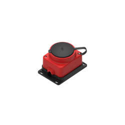 MULTISET Розетка 2К+З открытой установки каучуковая 16 А/250 В IP44 КРАСНАЯ