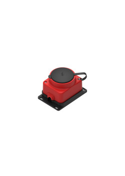 MULTISET Розетка 2К+З открытой установки каучуковая 16 А/250 В IP44 КРАСНАЯ