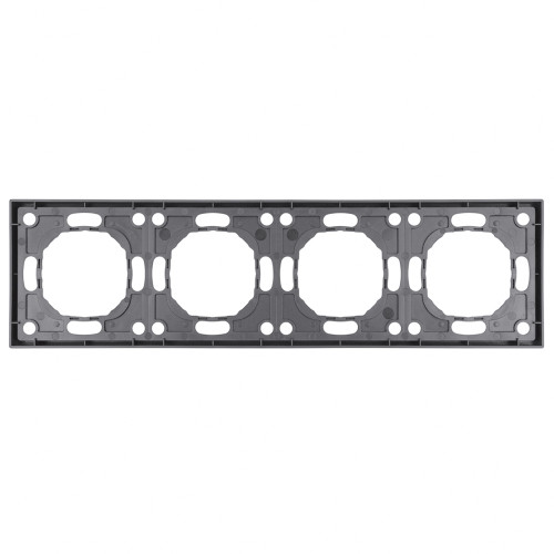 Рамка STEKKER, PFR00-5004-10 4-местная, серия Эмили, платиново-серый, soft touch Рамка STEKKER, PFR00-5004-10 4-местная, серия Эмили, платиново-серый, soft touch