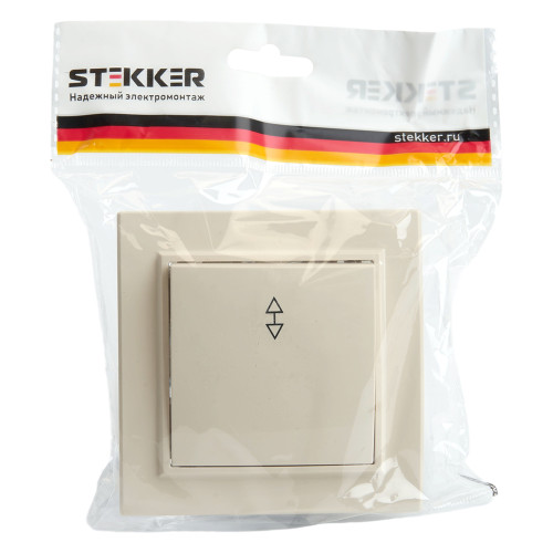 Переключатель 1-клавишный STEKKER PSW10-9005-02, 250В, 10А, серия Эрна, слоновая кость Переключатель 1-клавишный STEKKER PSW10-9005-02, 250В, 10А, серия Эрна, слоновая кость